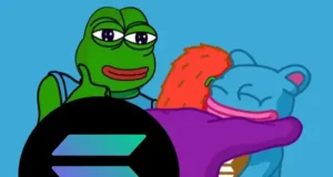 Brett la crypto mascotte de Solana Animation mascotte de Brett